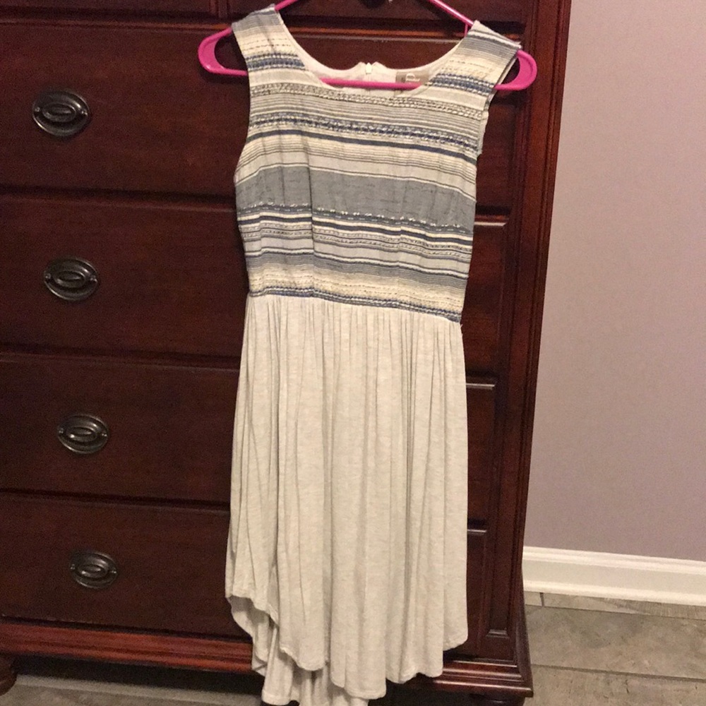 Blue and gray dress